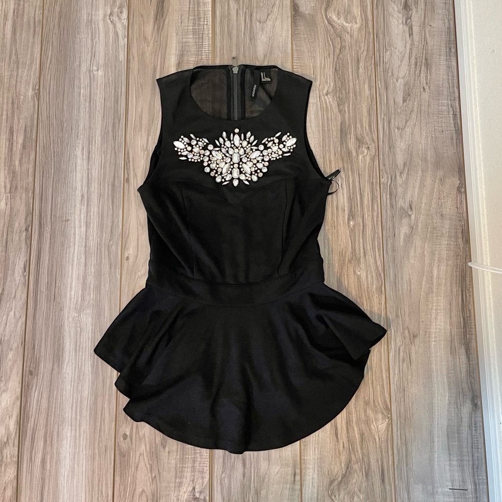 Forever21 Peplum Sequined Top